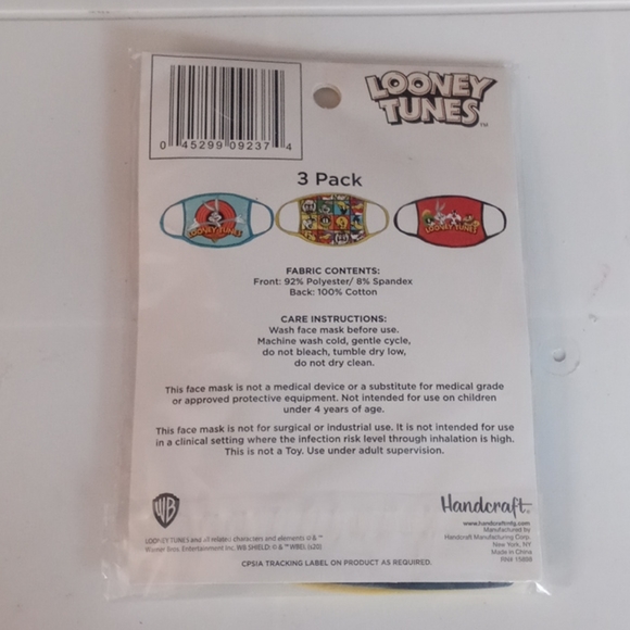 3 Pack Adult Looney Tunes Masks - Picture 2 of 5